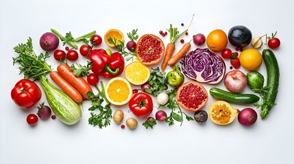 Composition of different fruits and vegetables