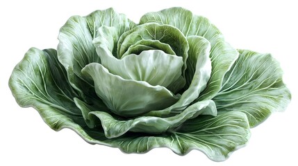 Obraz premium Green cabbage isolated on white background