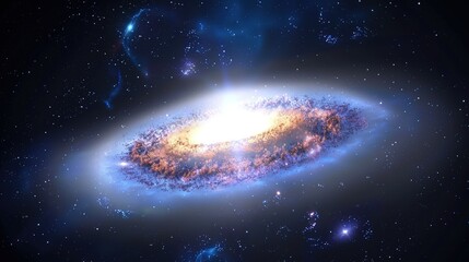 Naklejka premium Universe_dark_galactic_background