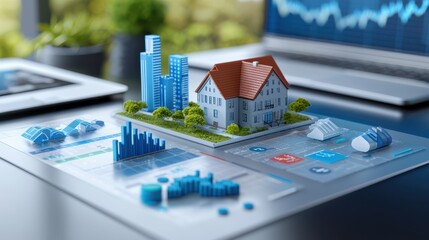 Data Analyst infographic concept. Abstract Infographic of Data Distribution Analysis and Analytics for Business Planning and Strategy