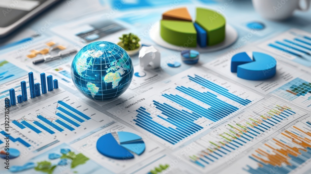 Poster data analyst infographic concept. detailed data analytics and infographic elements for business repo