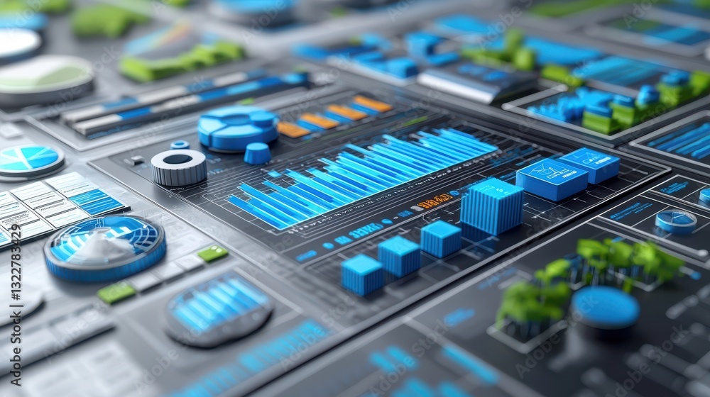 Poster data analyst infographic concept. visually compelling data analytics infographic interface