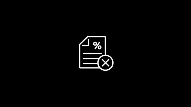 do not Tax Form icon.tax from is not given animation.