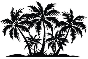 Palm tree silhouettes
