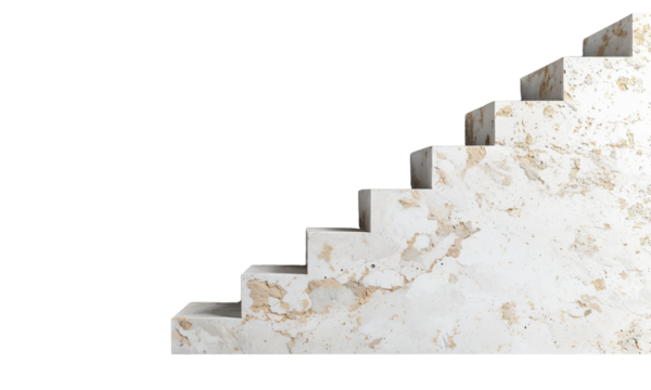 Discover the beauty of elegant marble steps rising gracefully against a dark background, showcasing intricate patterns and textures that captivate the senses.
