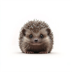 Obraz premium Adorable Baby Hedgehog Isolated on White Background Captivating Portrait