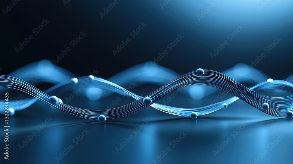 Poster abstract dna helix, exploring the building blocks of life through genetic code visualization