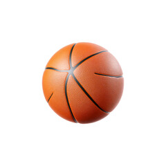 Fototapeta premium Realistic Orange Basketball on Clear Background for Sports and Recreation
