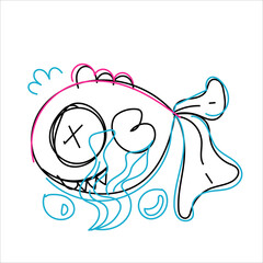 Vector Doodle Illustrations in various abstract shapes