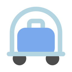 baggage cart icon for illustration