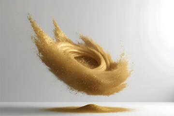 Explosion of gold dust Paper texture Watercolor background, design. Minimal plain fullscreen paper . simple with space for copying text. A3 a4