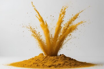Explosion of gold dust Paper texture Watercolor background, design. Minimal plain fullscreen paper . simple with space for copying text. A3 a4