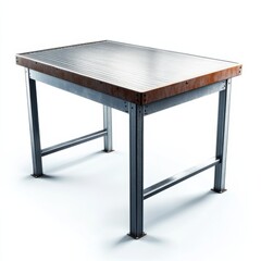 Heavy Duty Workshop Table with Metal Frame and Sturdy Design