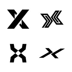 x letter logo icon design illustration