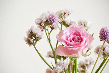 ピンクと紫の花束