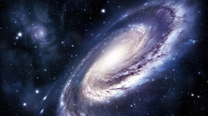 Obraz premium _Night_sky_dark_galactic_background