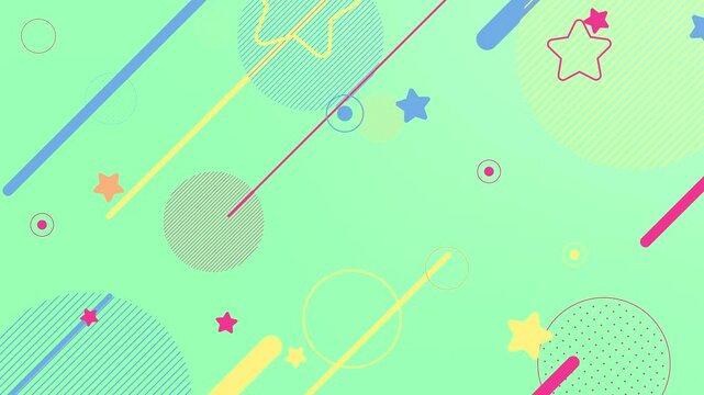 ​A cute and stylish pastel-colored shape animation background, suitable for loop playback.