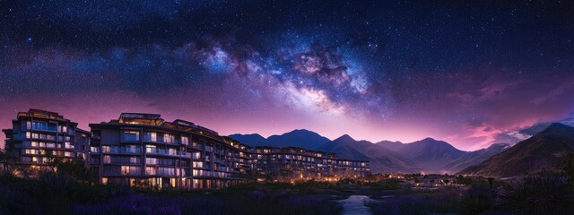Mountain Resort at Night
