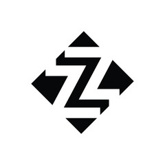 Minimalist letter z logo. Elegant luxury logo
