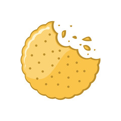 Cookies biscuit cracker snack vector logo illustration