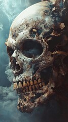 Smoke and Bones: A Dark Skull Art