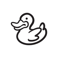 Duck icon doodle vector illustration