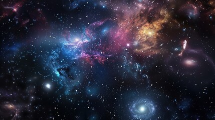 Fototapeta premium Space_dark_galactic_background