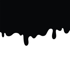 Melted chocolate drip silhouette background vector