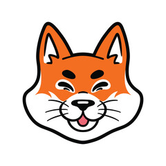 Head fox vector illustration logo
