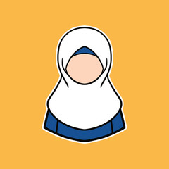 Muslim muslimah avatar icon men women profil islamic