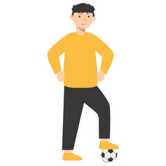Illustration of Person Enjoying Hobbies on White Background. Vector Character in Flat Cartoon Style.