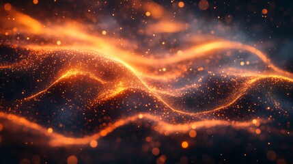 Visual representation of quantum concepts, highlighting qubits in superposition and entanglement, crucial for encryption and security against eavesdropping.