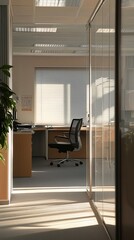 Modern Office Interior Design: Sunlight and Minimalist Style