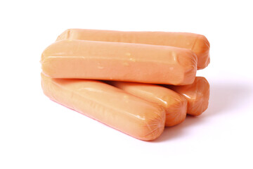 sausage uncooked chicken. isolated on a white background.