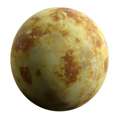 Fototapeta premium Colorful Textured Venus Planet Isolated on Transparent Background