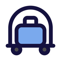 baggage cart icon for illustration