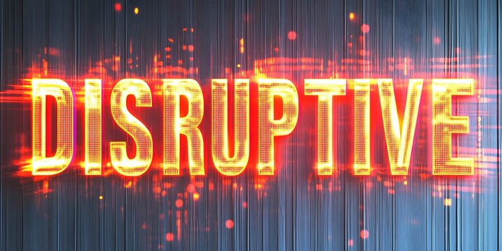 Disruptive Innovation Symbolized by Glitch Effect