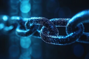 Conceptual Representation of End-To-End Encryption Illustrating Secure Communication Through Digital Networks in Vivid Blue Tones