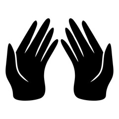 Obraz premium hand prayer solid icon