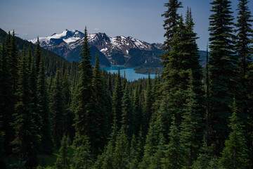 Breathtaking View of Garibaldi Lake and Snow-Capped Mountains
