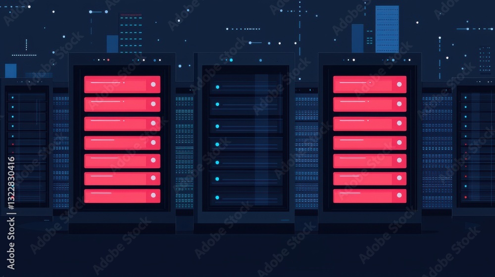 Aufkleber data center icon infographic concept. circular data center infographic depicting digital data flow i