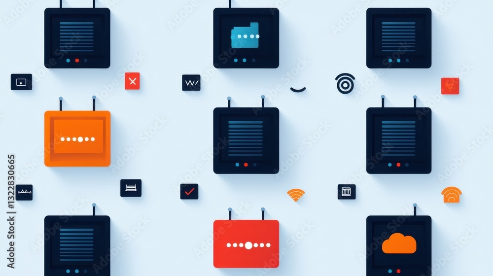 Aufkleber data center icon infographic concept. comprehensive infographic of an edge data center s advanced te