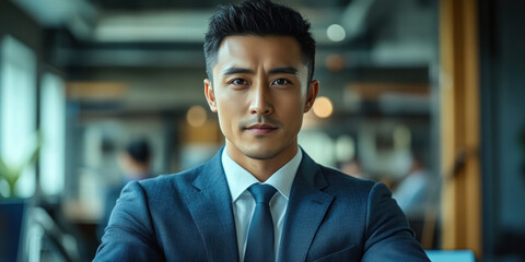 Obraz premium Business meeting corporate office professional portrait modern environment close-up view leadership concept