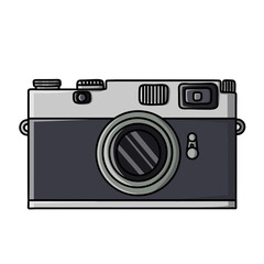 Black Vintage and Classic Camera Illustration