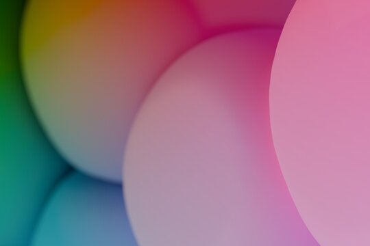 Abstract Organic Shapes with Multicolor Gradients