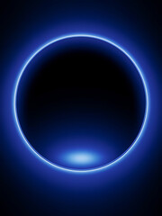 Obraz premium Ethereal Blue Light Source Illuminating Dark Surroundings