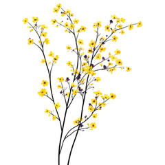 Delicate 3D silhouette of wildflowers, swaying gently as if caught in a breeze, background simple yet vibrant. 