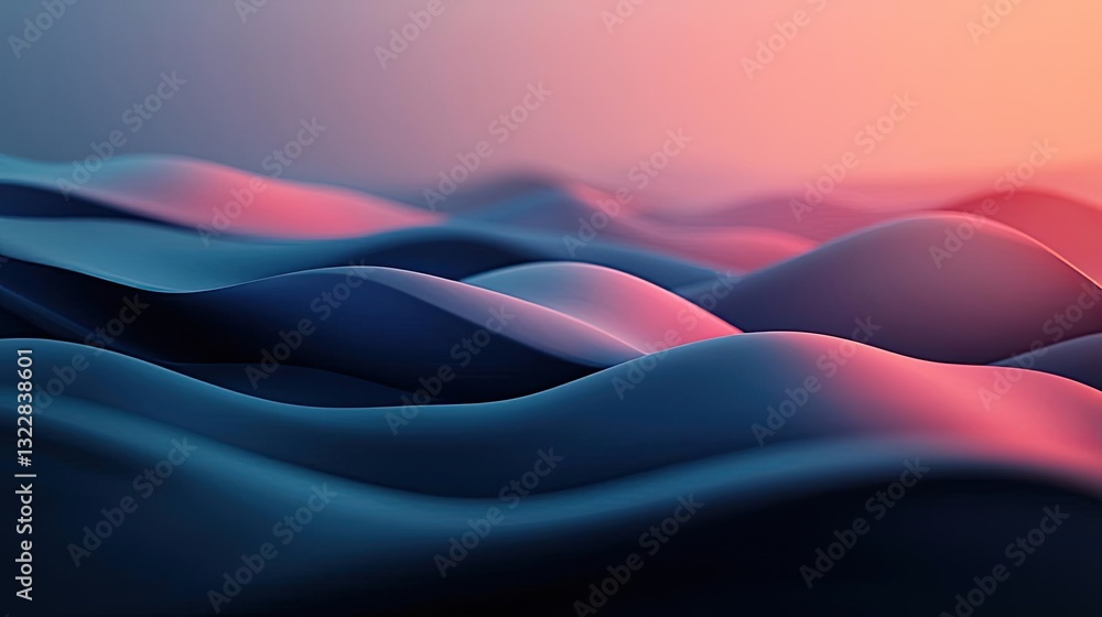Poster geometric shapes illustration abstract background idea. abstract waves in serene colors create a cal