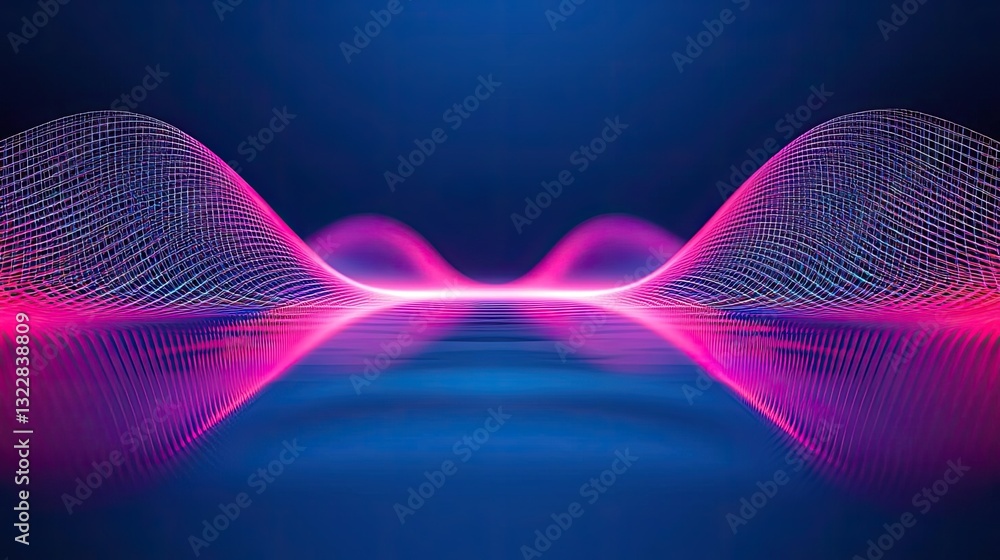 Aufkleber geometric shapes illustration abstract background idea. abstract digital waveform design with vibran