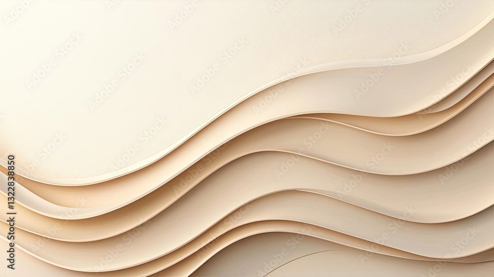 Poster 3d abstract art background idea. vibrant abstract waves with a gradient of colors on a smooth backgr
